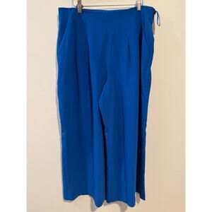Ted Baker London Blue Pleated Culotte Pants Wide Leg Size 4 NWT